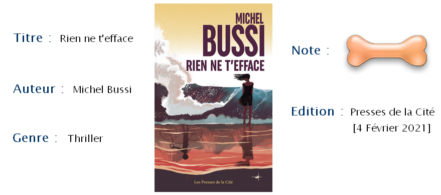 Chronique du dernier livre de Michel Bussi Rien ne t'efface